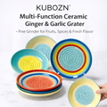 KUBOZN® Handmade Ceramic Ginger & Garlic Grater – Fine Grinder for Fruits, Spices & Fresh Flavor
