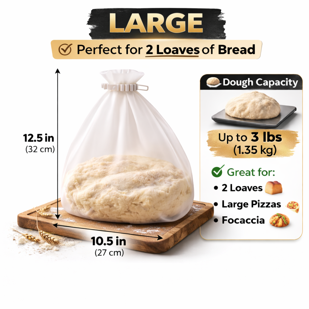 KUBOZN® Food Grade Silicone Dough Mixing Bags (Offer)