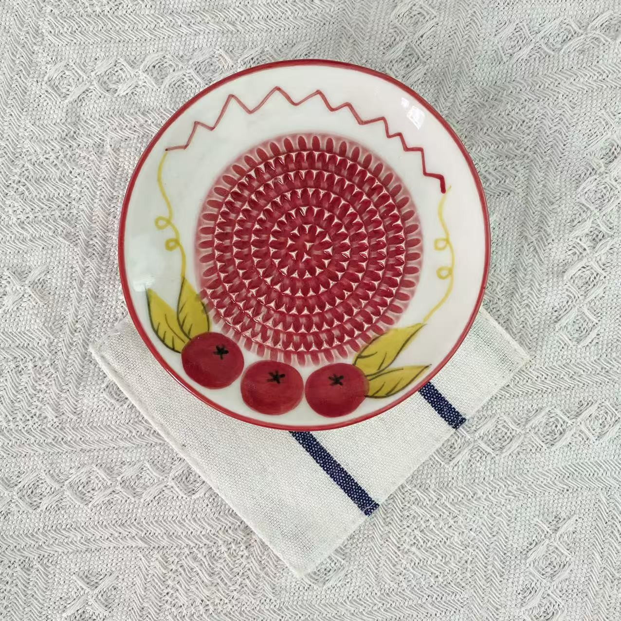 KUBOZN® Handmade Ceramic Ginger & Garlic Grater – Fine Grinder for Fruits, Spices & Fresh Flavor